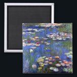 Imã Monet Water Lily<br><div class="desc">"Lírios d'água" é uma pintura a óleo criada pelo artista francês do Impressionismo,  Claude Monet,  em 1916,  mostrando uma das centenas de suas pinturas de lago d'água de sua casa em Giverny,  França.</div>