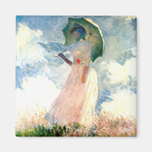 Imã Monet Woman com Parasol à esquerda
