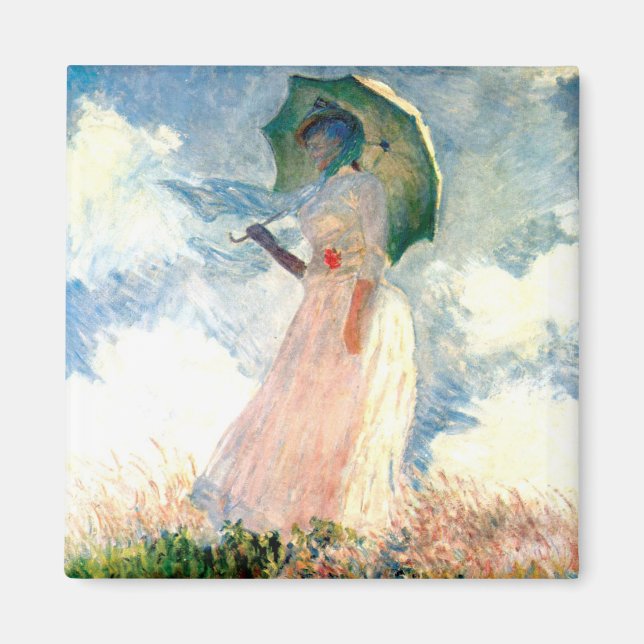 Imã Monet Woman com Parasol à esquerda (Frente)