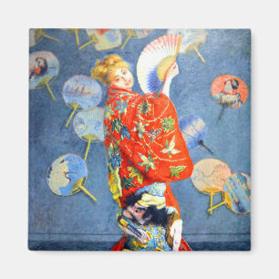 Imã Monet Woman em Figurino Japonês