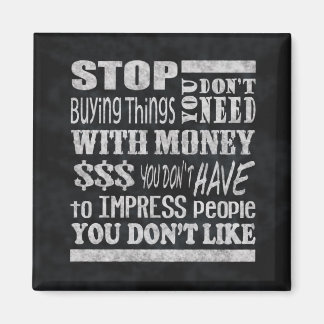 Imã Money Motivational Quote Magnet