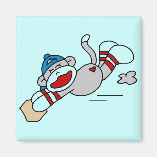 Imã Monkey Baseball mergulhando em Camisetas base e pr