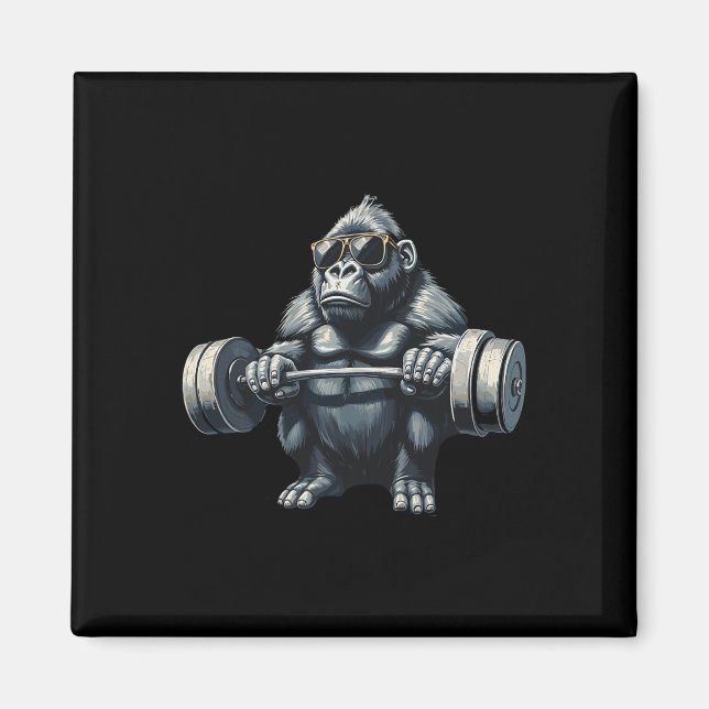 Imã Monkey Gorilla Bodybuilding Musical Malhação Gym (Frente)