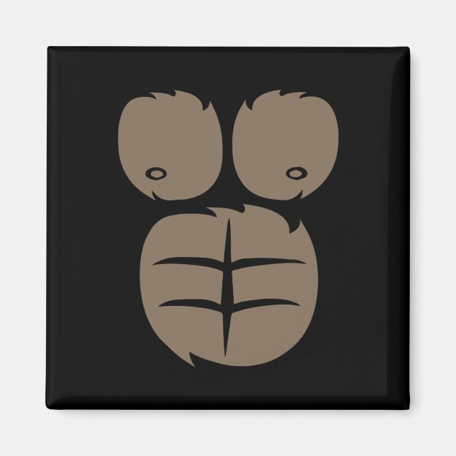 Imã Monkey Gorilla Costume Tee Animal Belly Rico Dres (Frente)