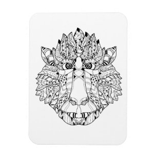 Ímã Monkey Head Doodle