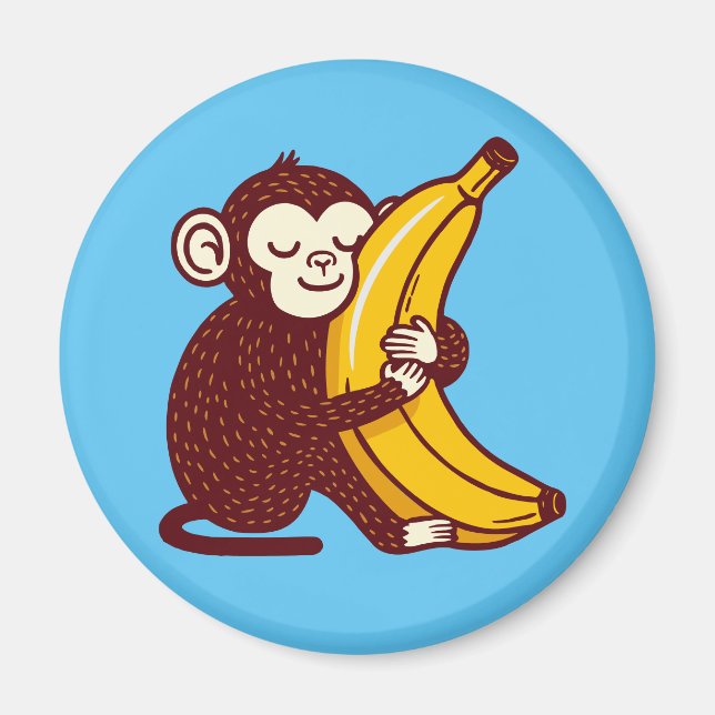 Imã Monkey Love Banana (Frente)