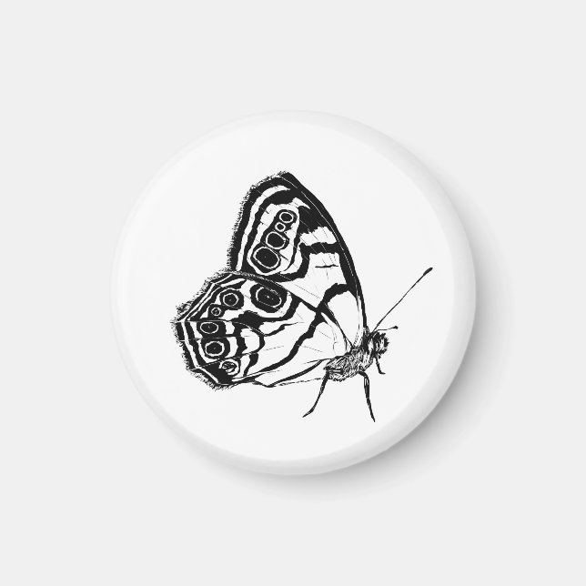 Imã Monochrome Butterfly (Frente)