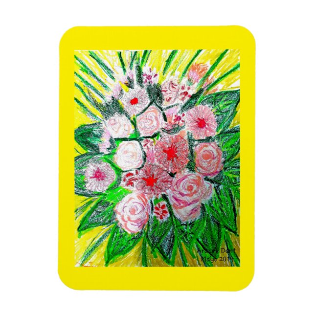 Ímã Monocromático, Rosas, Dianthus caryophyllus,  Gerb (Vertical)