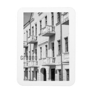 Ímã Monocromo do Minimalismo da Arquitetura do Grodno