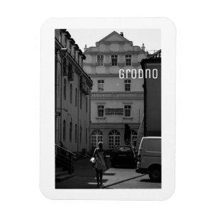 Ímã Monocromo do Minimalismo da Arquitetura do Grodno