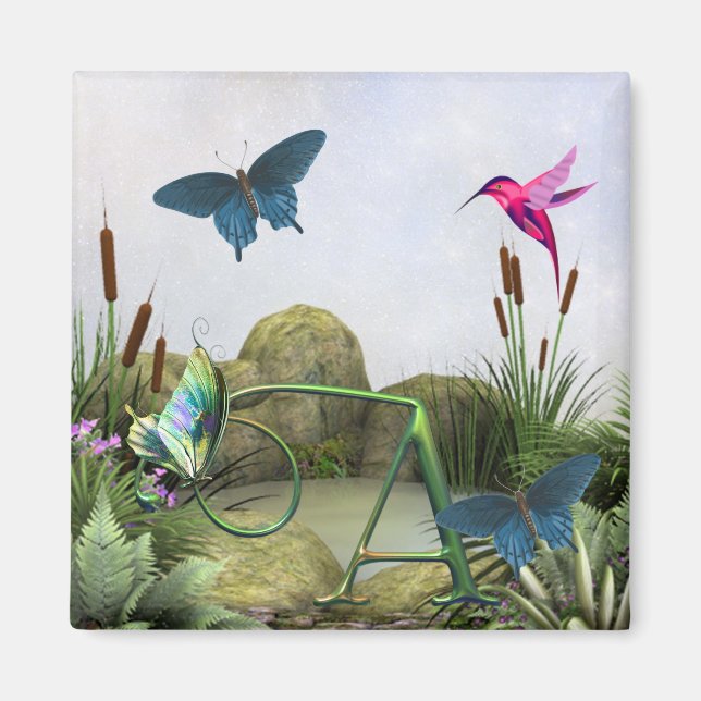 Imã Monograma Borboleta Magnet Fantasy A (Frente)