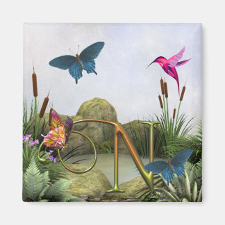 Imã Monograma Butterfly Magnet Fantasy N