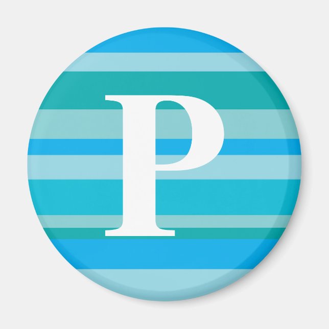 Imã Monograma com Fundo Colorido - P (Frente)