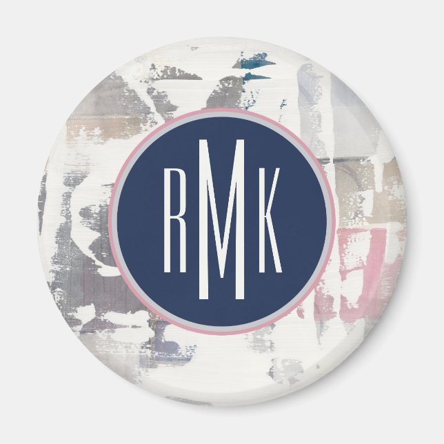 Imã Monograma | Corte de branco (Frente)