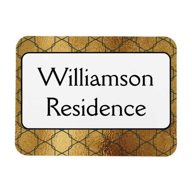 Ímã Monograma Cruise Cabin Door FInder Marker Dourado (Horizontal)