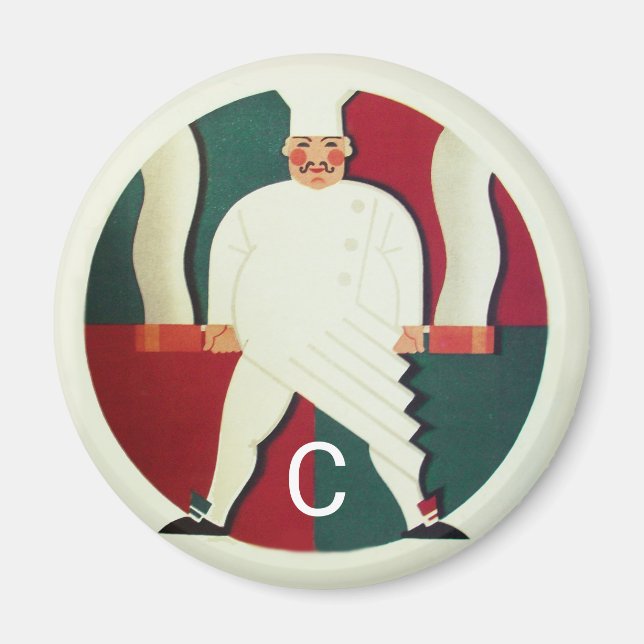 Imã Monograma Culinário do partido COZINHAR RESTAURANT (Frente)