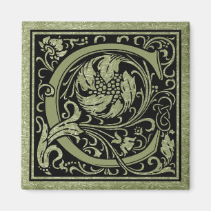 Imã Monograma da letra da letra C primeiro