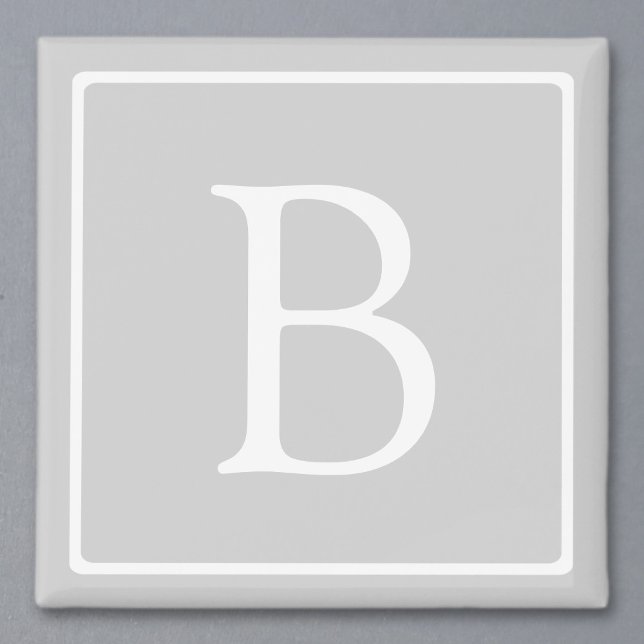 Imã Monograma de Cinzas leves simples (Criador carregado)