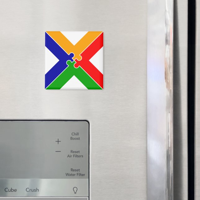 Imã Monograma de Letra X Puzzle (In Situ (Fridge))