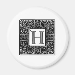 Imã Monograma de prata do céltico "H"