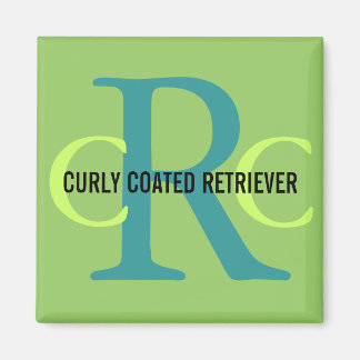 Imã Monograma de Raça Revestida Curly