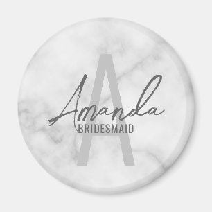 Imã Monograma e Nome da Moderna Personalizada Bridesma