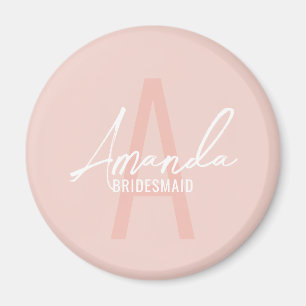 Imã Monograma e Nome da Moderna Personalizada Bridesma