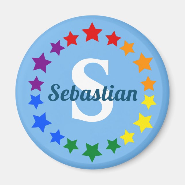 Imã Monograma e Nome de Estrelas LGBT Contemporâneas (Frente)