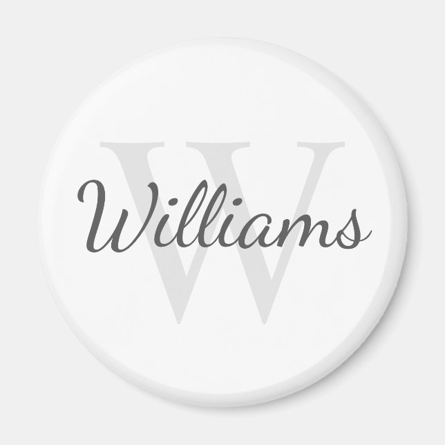 Imã Monograma e Nome Personalizados (Frente)