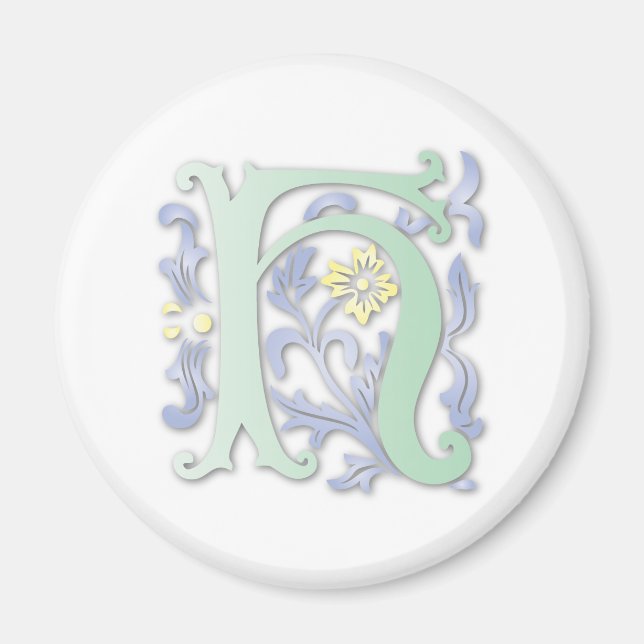 Imã Monograma Fleur-de-lis H (Frente)