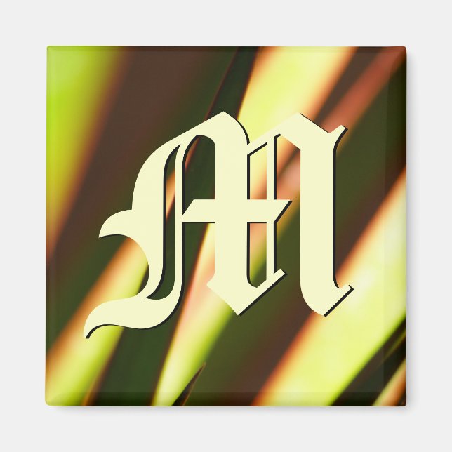 Imã Monograma Inicial Personalizável (Frente)