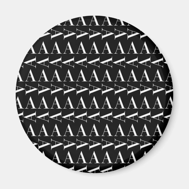 Imã Monograma - Letra Inicial A (Frente)