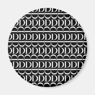 Imã Monograma - Letra Inicial D