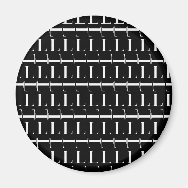 Imã Monograma - Letra inicial L (Frente)