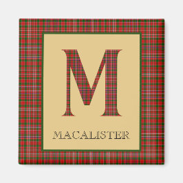 Imã Monograma M em Tartan MacAlister