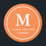 Imã Monograma Moderno Simples Obrigado Por Vir<br><div class="desc">Essa design simples e moderna é composta por tipografia serif e sans serif. Perfeito para favoritos para festas.</div>