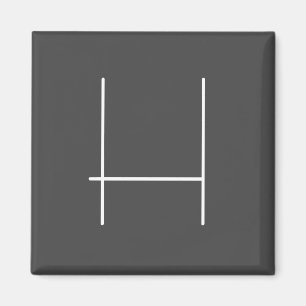 Imã Monograma Nome Próprio Cinza Moderna Minimalista I