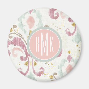 Imã Monograma Padrão Soft Deco