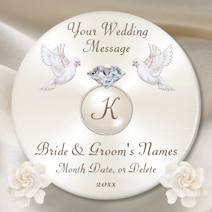 Imã Monograma Personalizado, Casamento Favorece BARULH