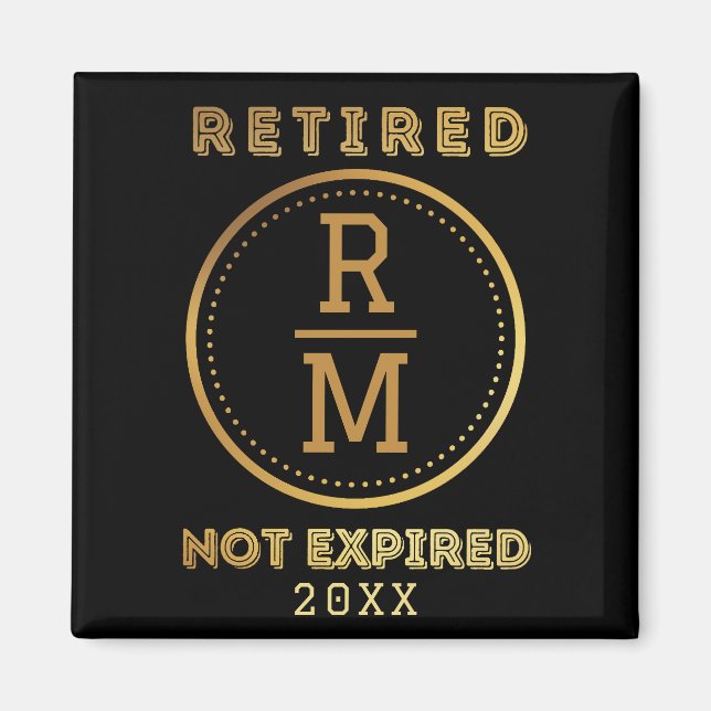 Imã Monograma Personalizado Data de Baixa Favoritos (Frente)