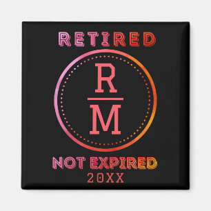 Imã Monograma Personalizado Data de Baixa Favoritos