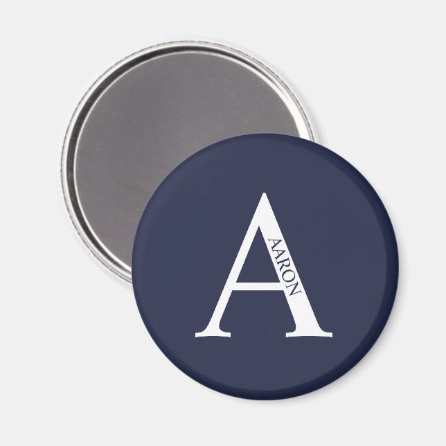 Imã Monograma personalizado e ímã de nome (Front/Back)