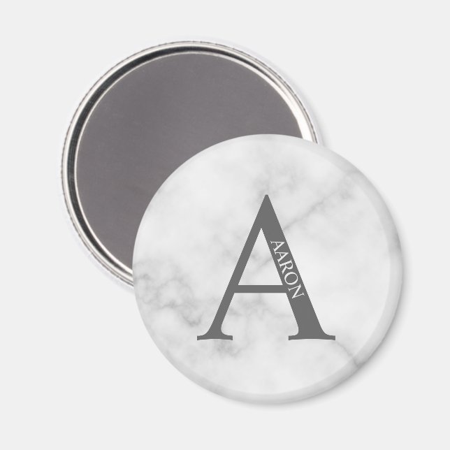 Imã Monograma personalizado e ímã de nome (Front/Back)