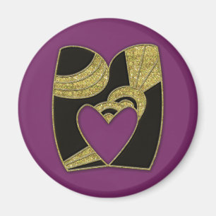 Imã monograma retro - M