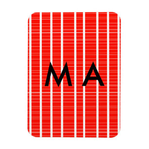 Ímã Monograma simples adicione sua letra de nome homem