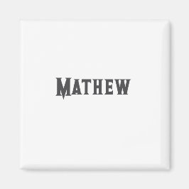 Imã monograma simples de letra inicial adicione seu no