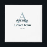 Imã monograma simples personalizado do padrinho da equ<br><div class="desc">desenho</div>