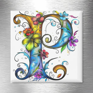Imã Monograma Whimsical P