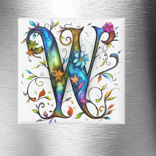Imã Monograma Whimsical W