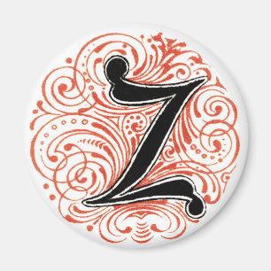 Imã Monograma 'Z' em vermelho - Magnet